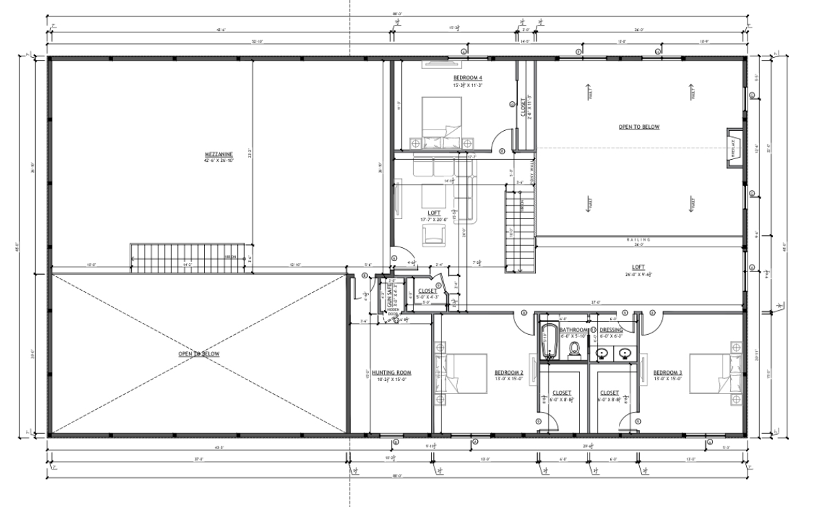 Barndominium Plan BD016 - 4,157 SqFt Customizable Plan