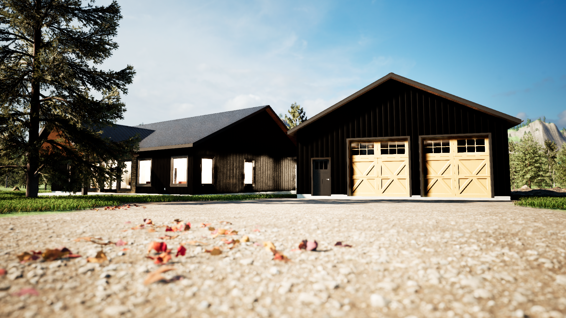 BD018 Ranch Style House Plan by Buckeye Plans - 3 Bedroom, 2.5 Bathroom Home with Open Concept and Vaulted Ceilings