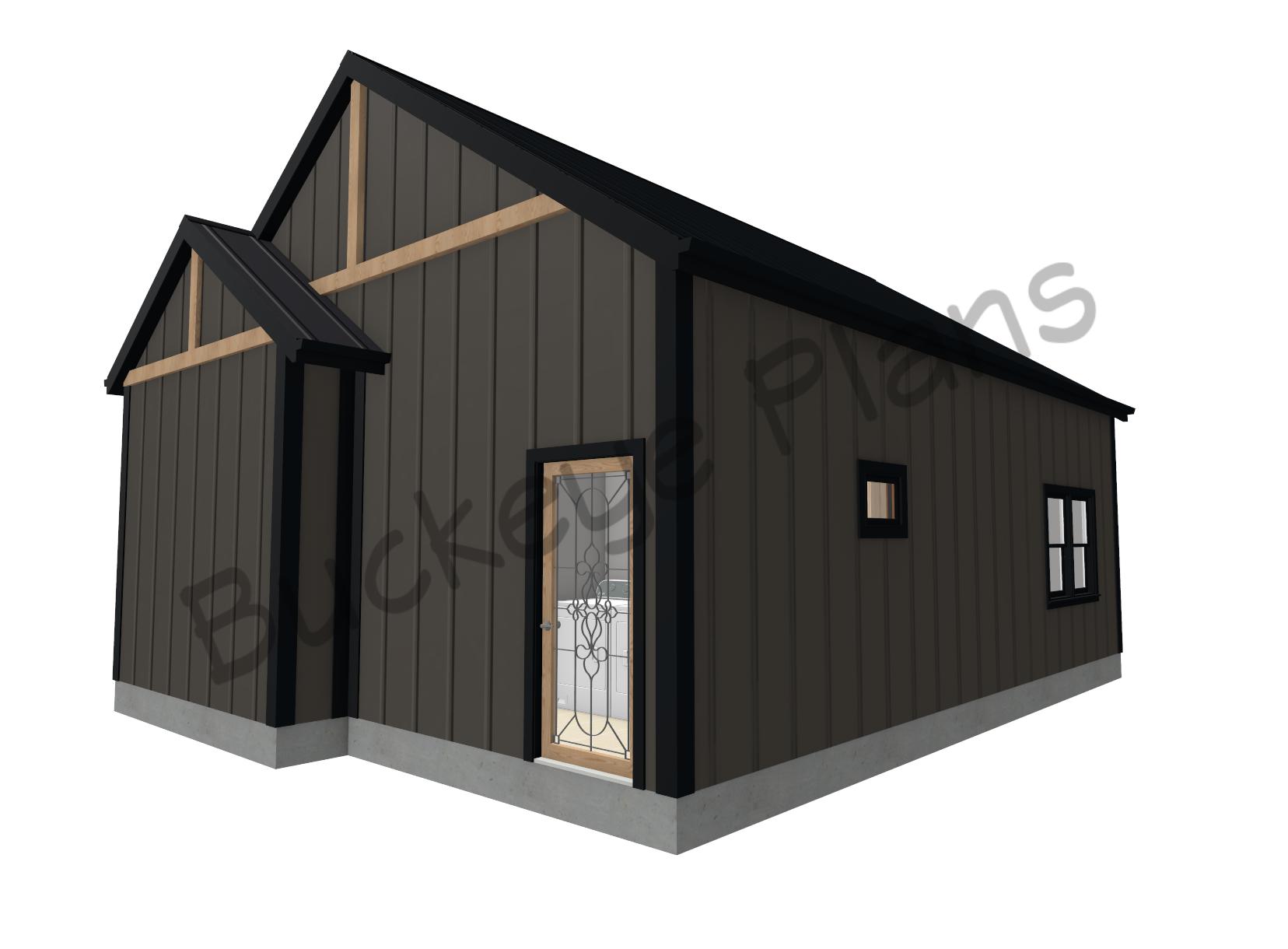 Plan BD039 - Buckeye Plans - Cozy 754 Sq Ft Home