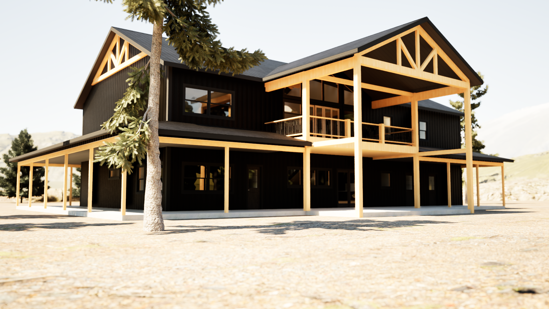 The Flores Barndominium Plans - Spacious 2-Story Design with Modern Farmhouse Charm - Plan BD033