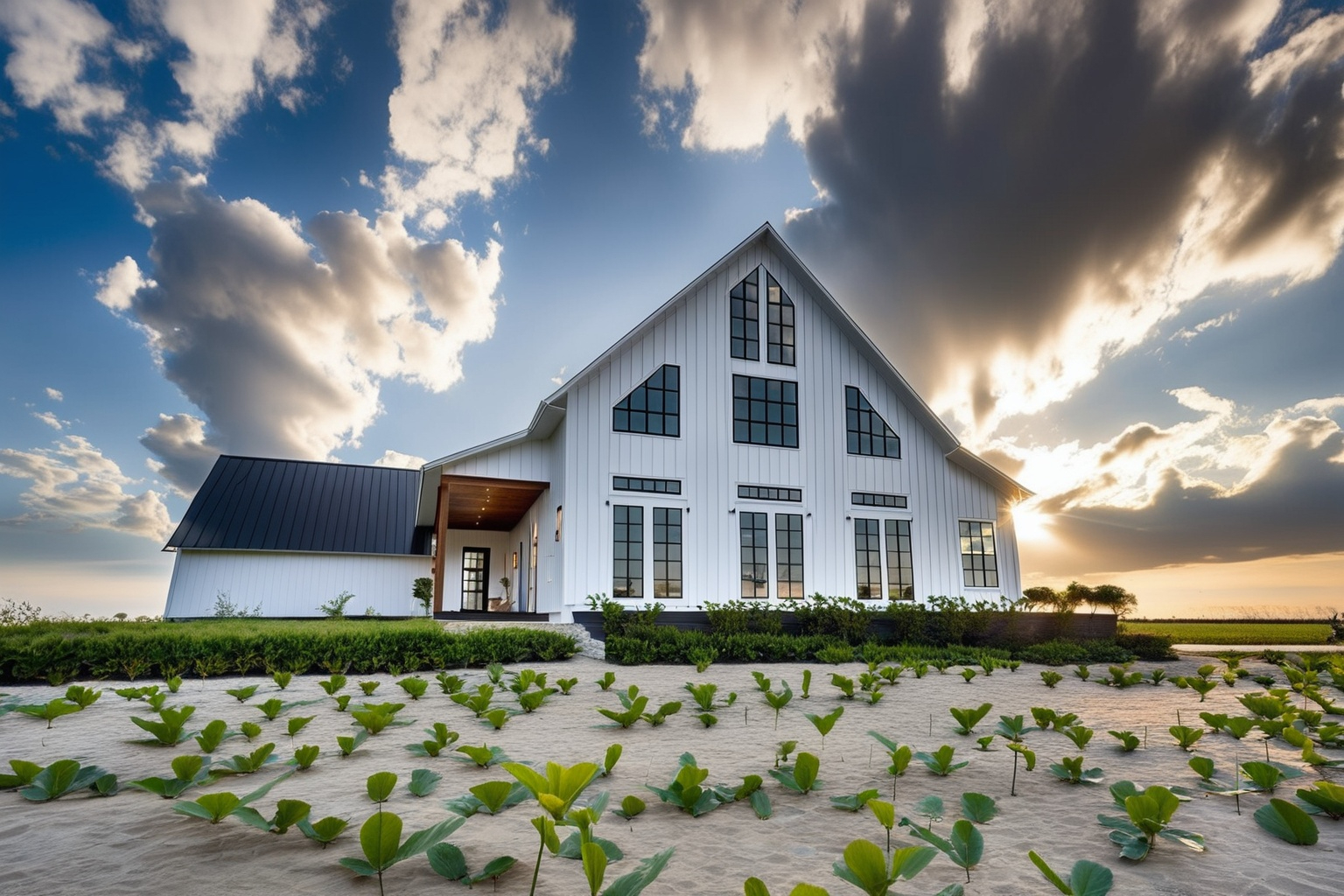 Customizable Two-Story Barndominium Floor Plan BD-057 | 3817 Sq Ft Modern Farmhouse Design