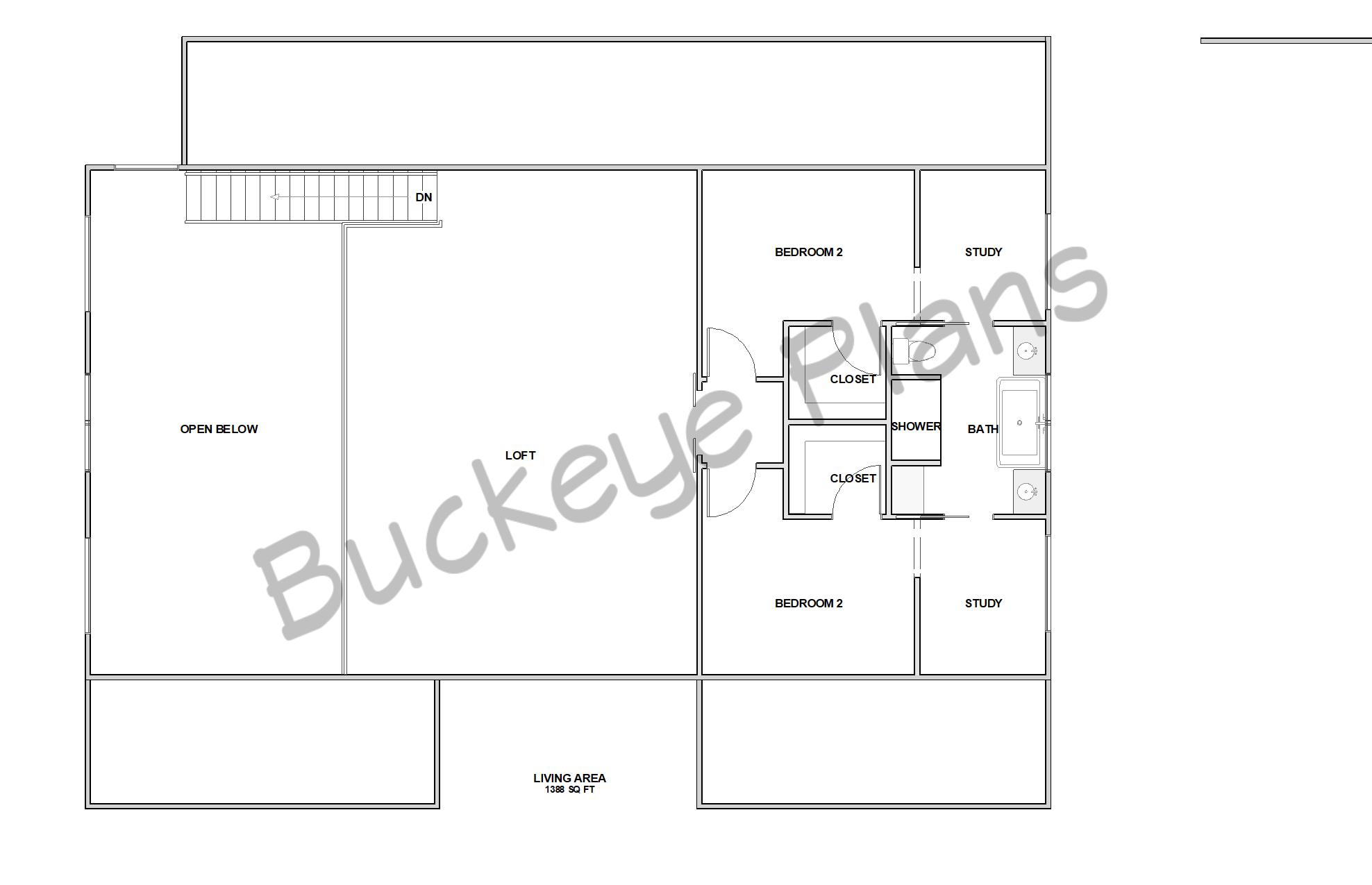 Customizable Two-Story Barndominium Floor Plan BD-057 | 3817 Sq Ft Modern Farmhouse Design