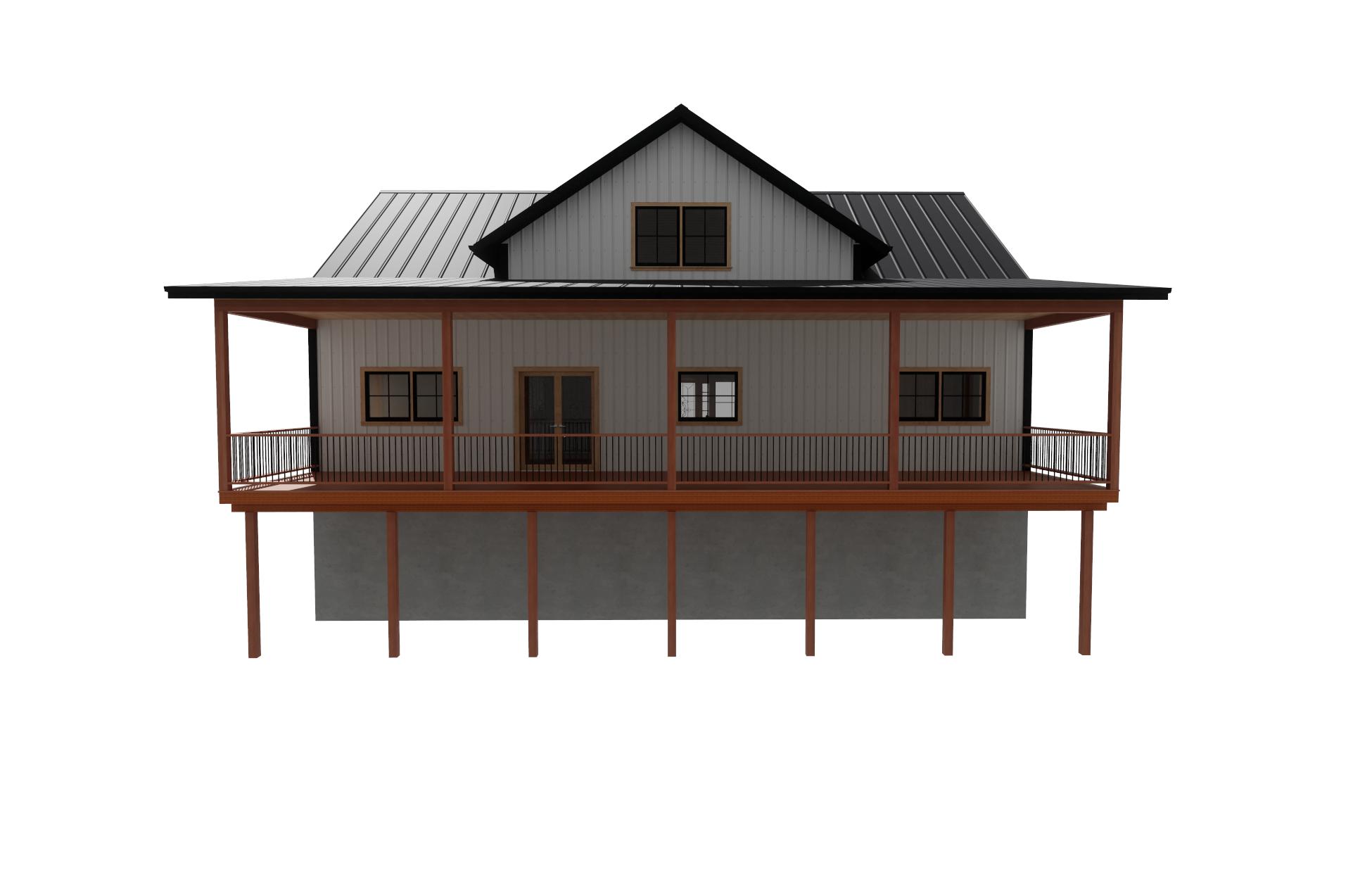 Plan #BBSBP1: A Stunning 1,696 SqFt Modern Barndominium