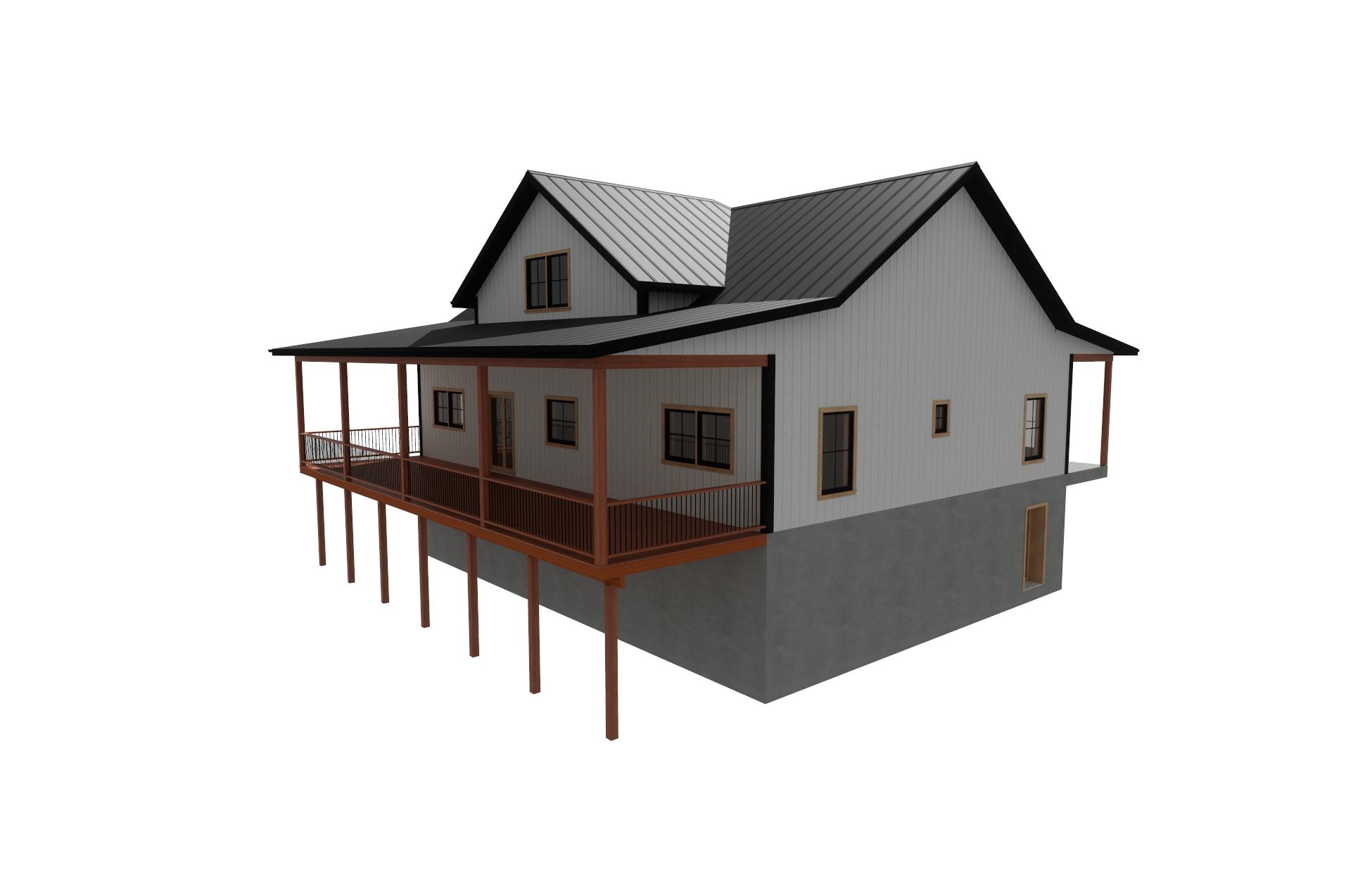  Plan #BBSBP1: A Stunning 1,696 SqFt Modern Barndominium