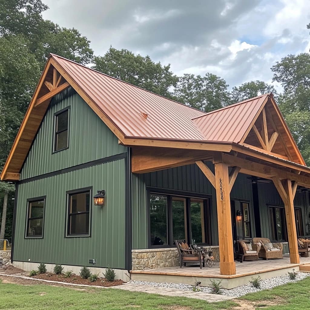 Sage Green - 1: 2-Bedroom House Plan (1,200 SqFt)
