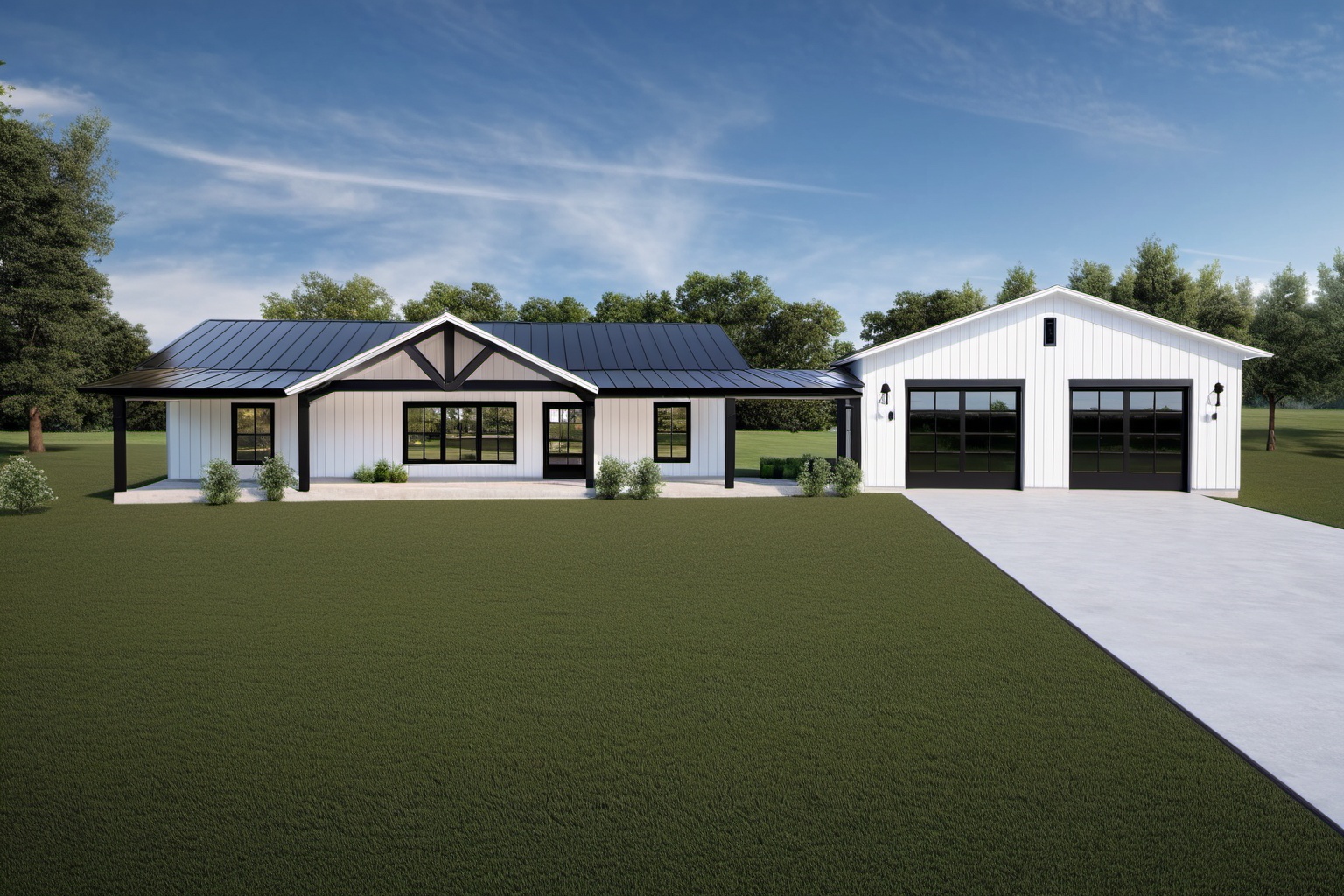 1500 Sqft 3 Bedroom Barndominum - Plan Name: SP123