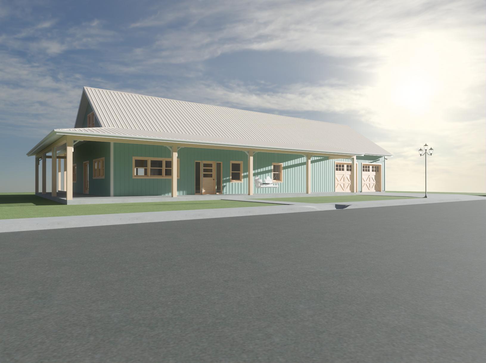  2-Bedroom 1,854 SqFt Barndominium