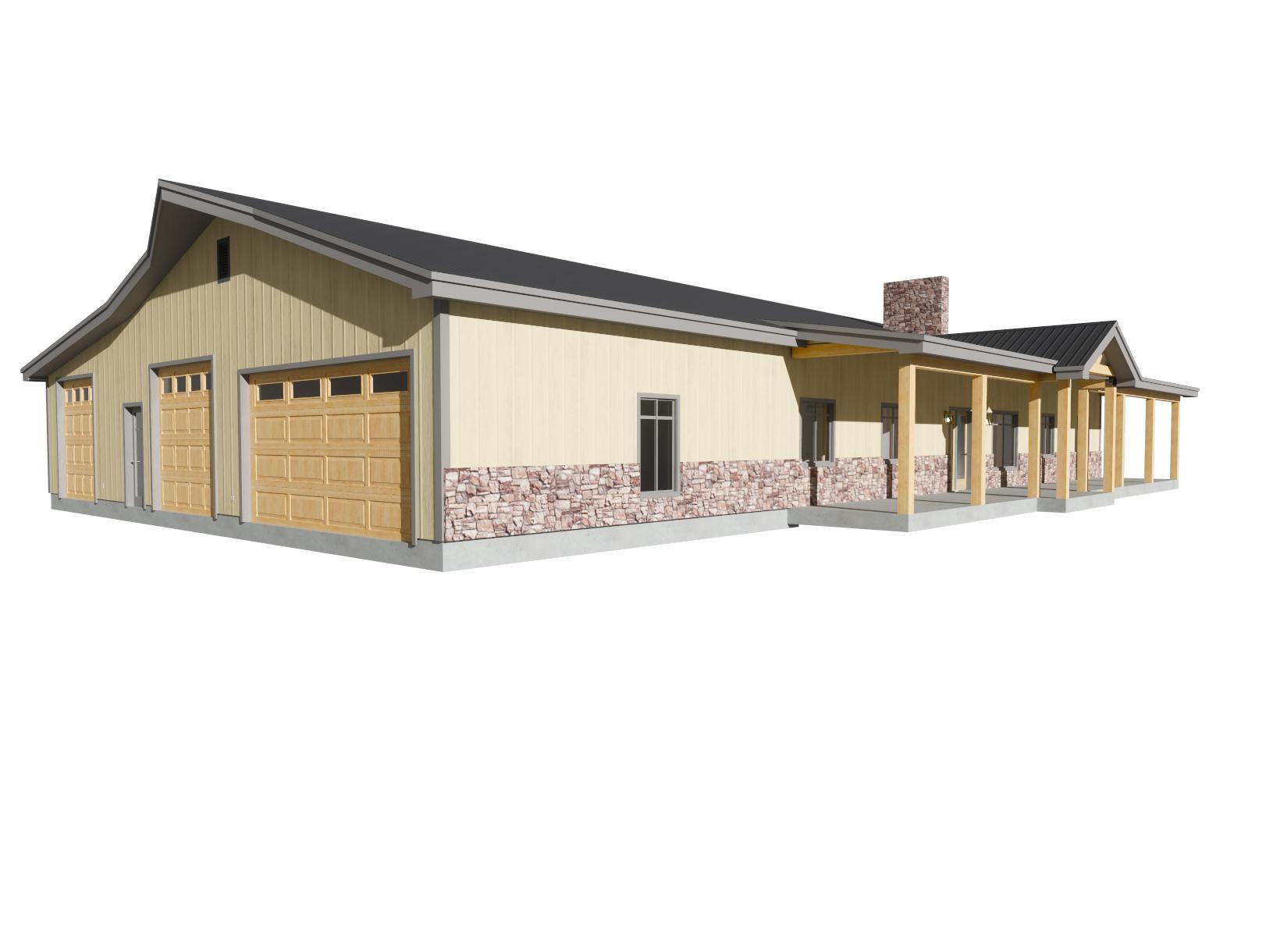 The Adams Barndominium: A Cozy 2,583 Sq. Ft. Dream Home with Ample Garage Space