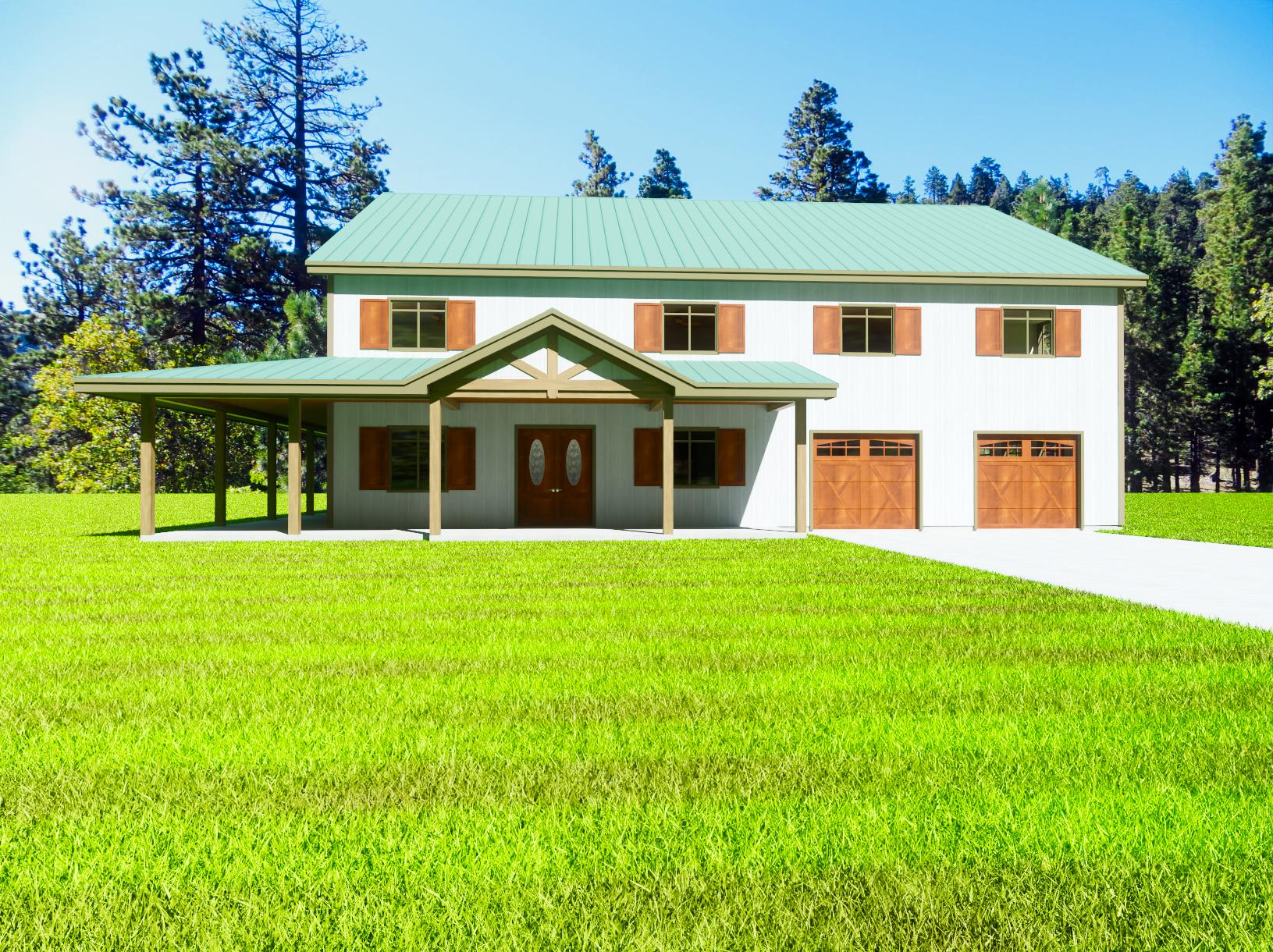 The Georgia Pine Barndominium Plan - Complete Home Design with Electrical & Plumbing