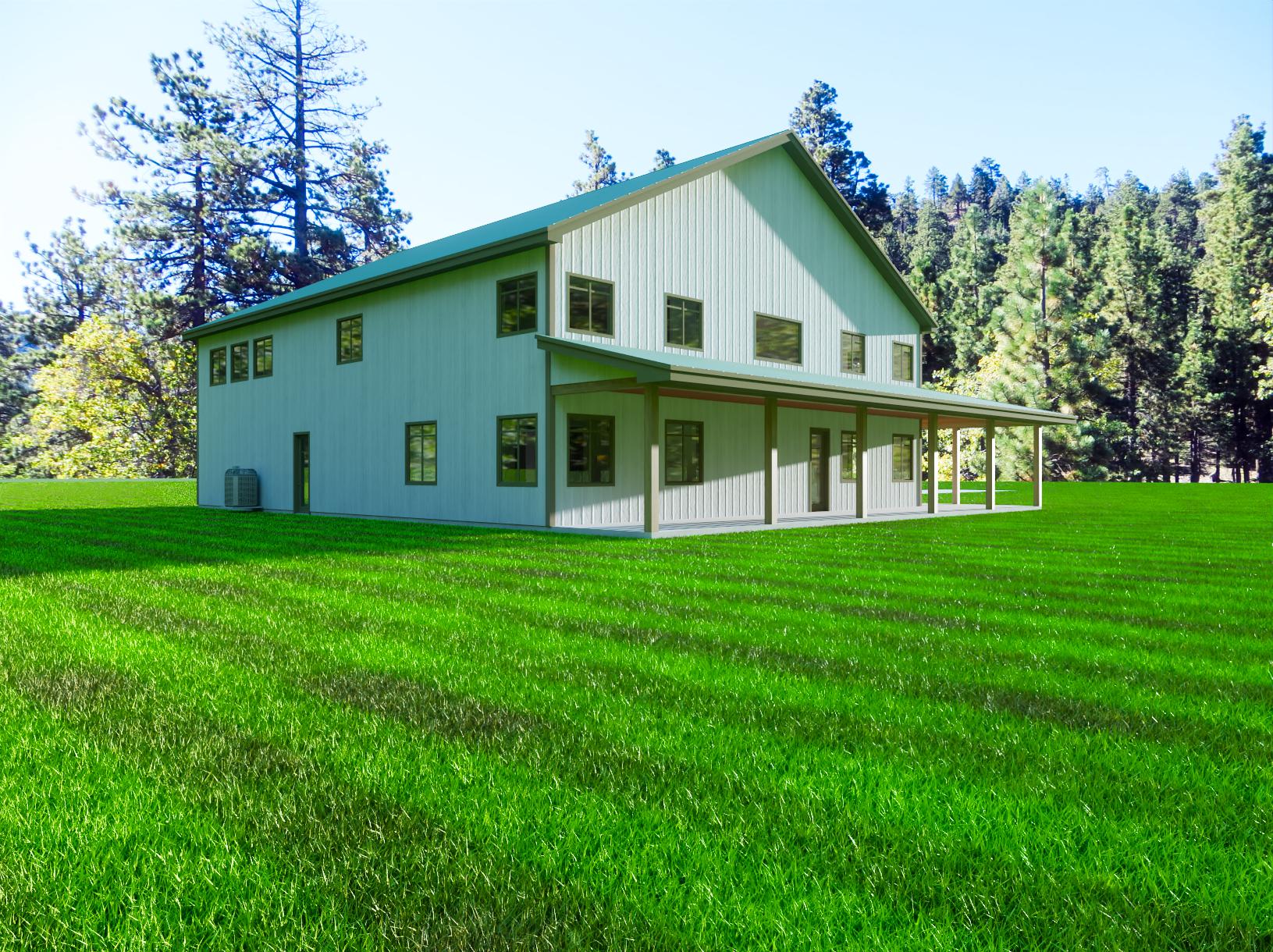 The Georgia Pine Barndominium Plan - Complete Home Design with Electrical & Plumbing