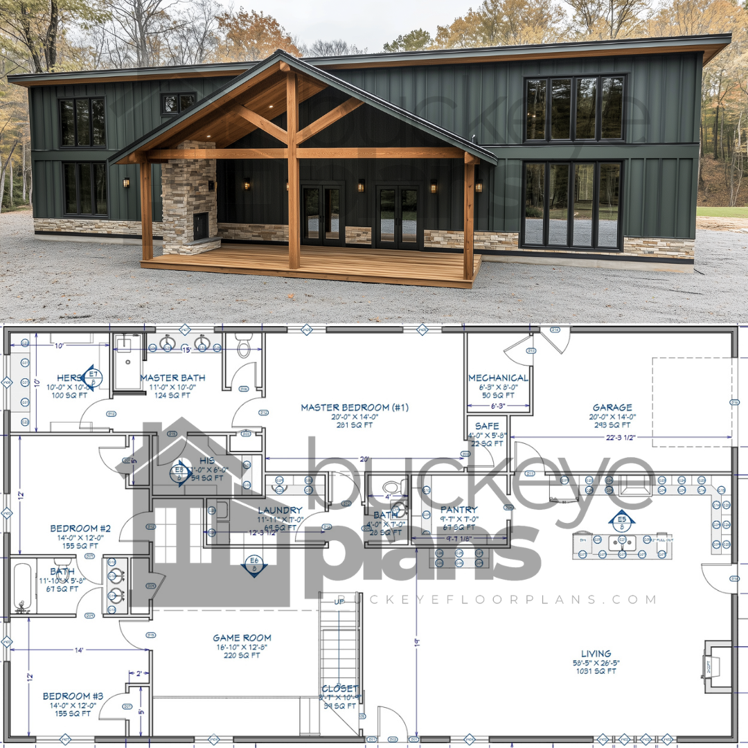 The Pyne Barndominium Plan – Where Elegance Meets Functionality