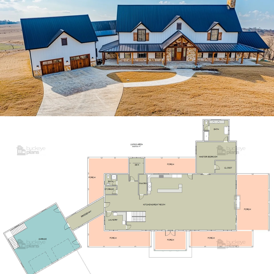 The Big Oaks Farmhouse Plan