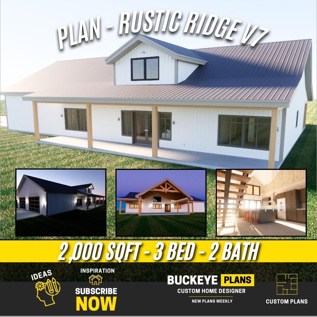 Rustic Ridge V7 - The Ultimate Modern Barndominium Plan