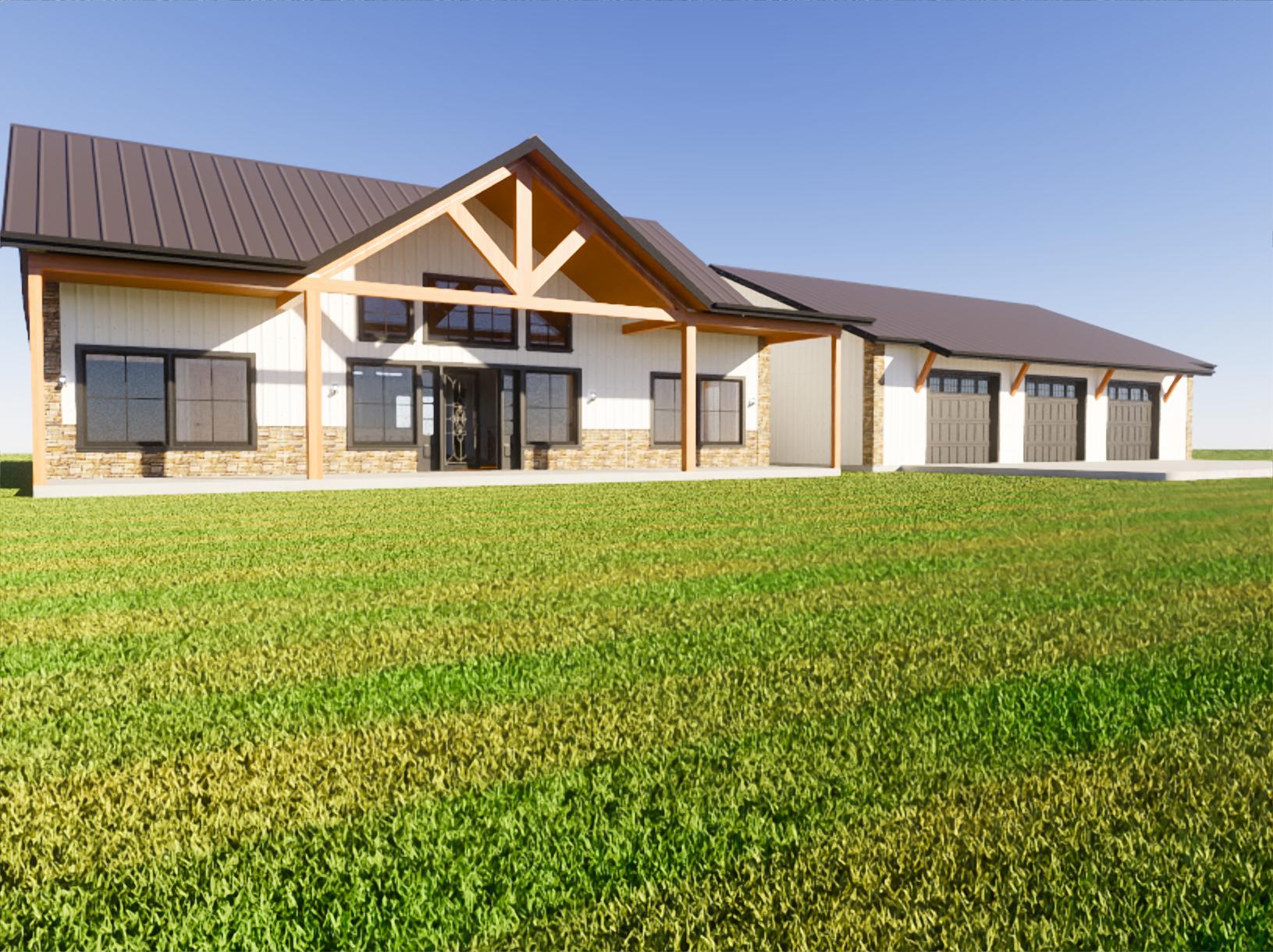 The Wildwood 3 Barndominium Plan