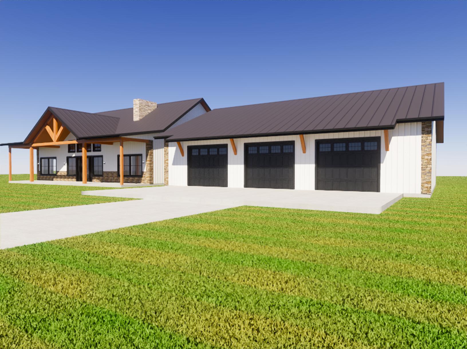 The Wildwood 3 Barndominium Plan
