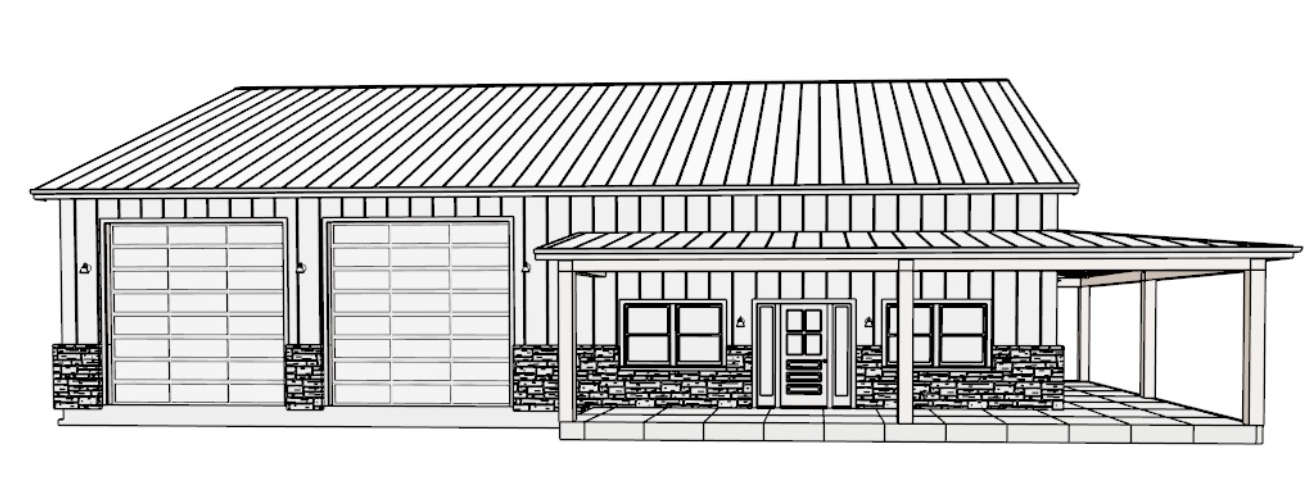The Brooks Barndominium 2 Bed 1 Bath