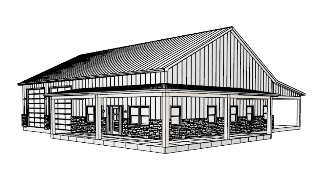 The Brooks Barndominium 2 Bed 1 Bath