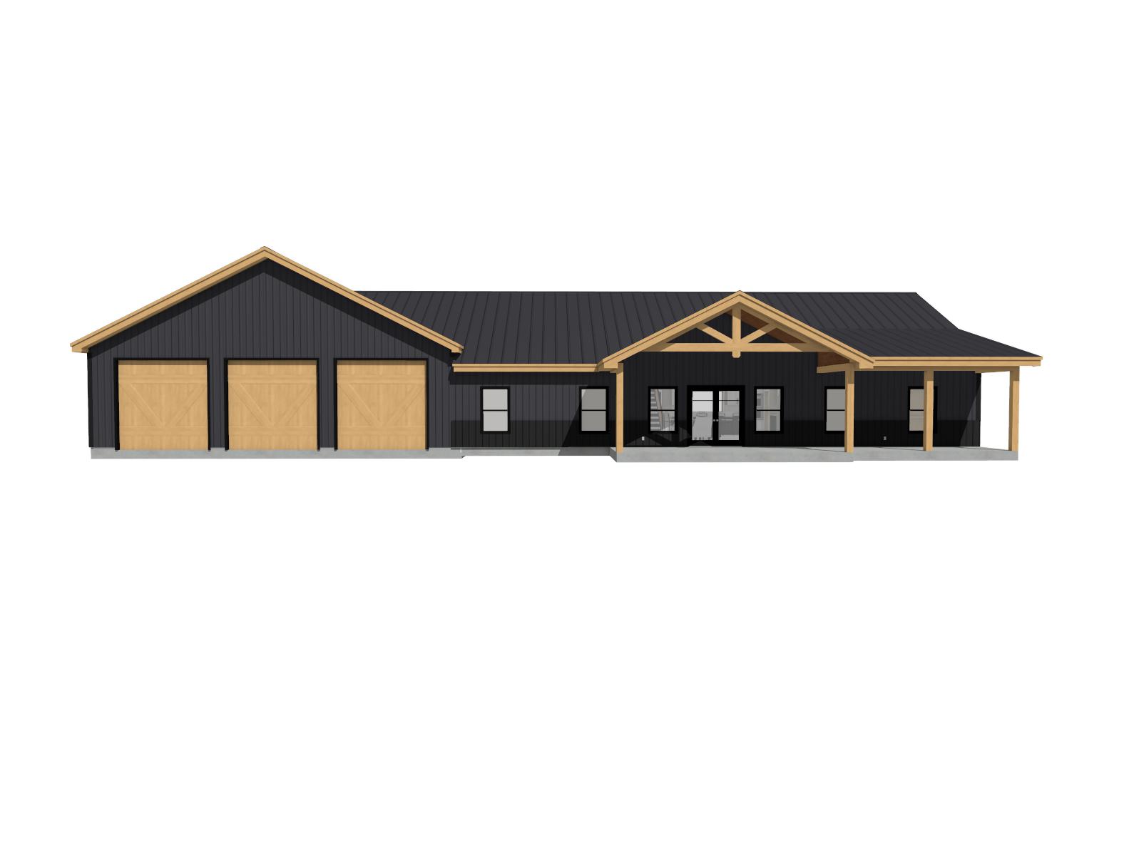 2,400 Square Foot Barndominium Plan