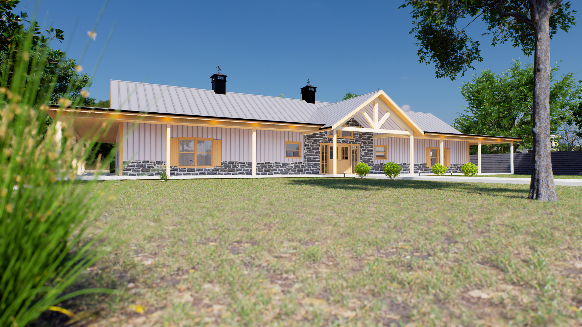 The Bales Barndominium – Spacious 4-Bedroom Farmhouse-Style Home with Vaulted Ceilings