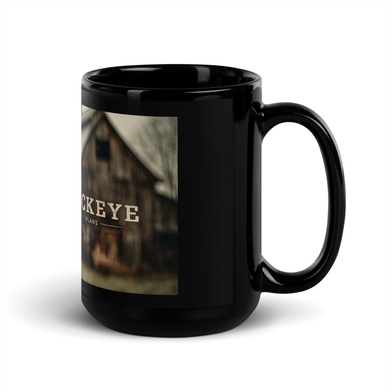 Black Mug - Deer Design