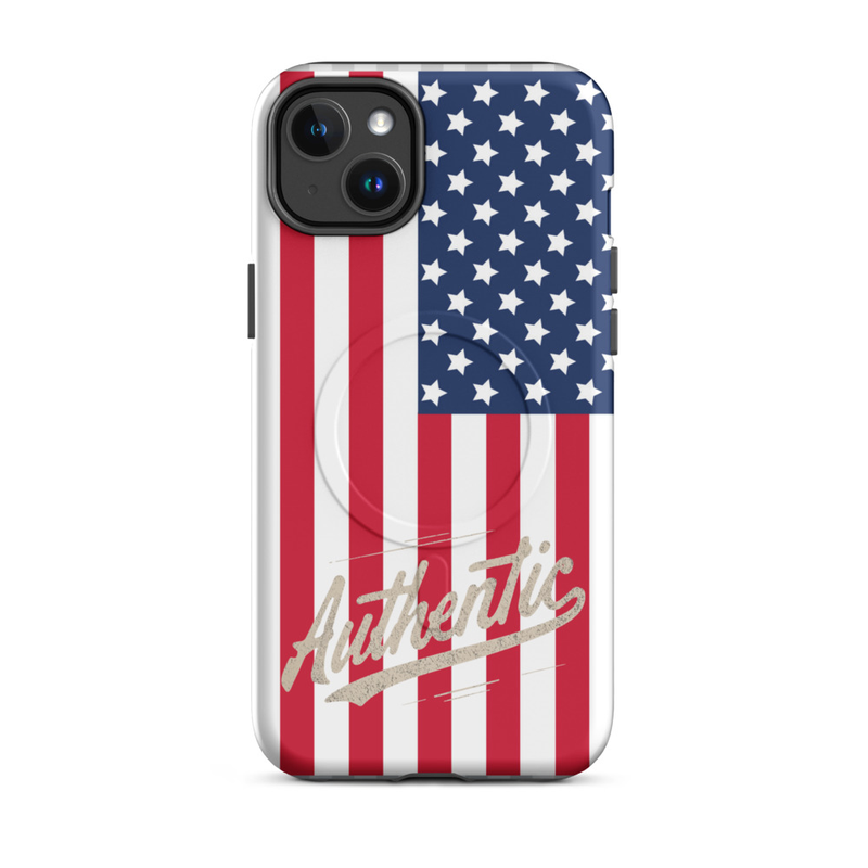 MagSafe® tough case for iPhone® - Authentic Logo and American Flag Design