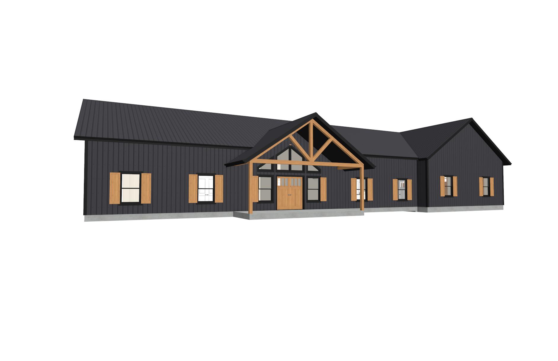 The Titan 5 Barndominium Plan - 4 Bedroom 2.5 Bath 2,871SqFt 