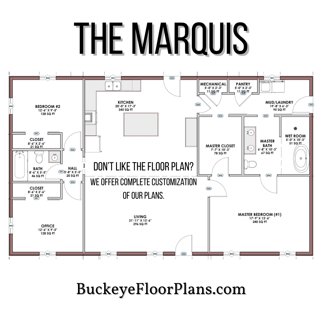 The Marquis Plan — 2 Bed · Office · 2 Bath · 1,743 Sq. Ft. Living