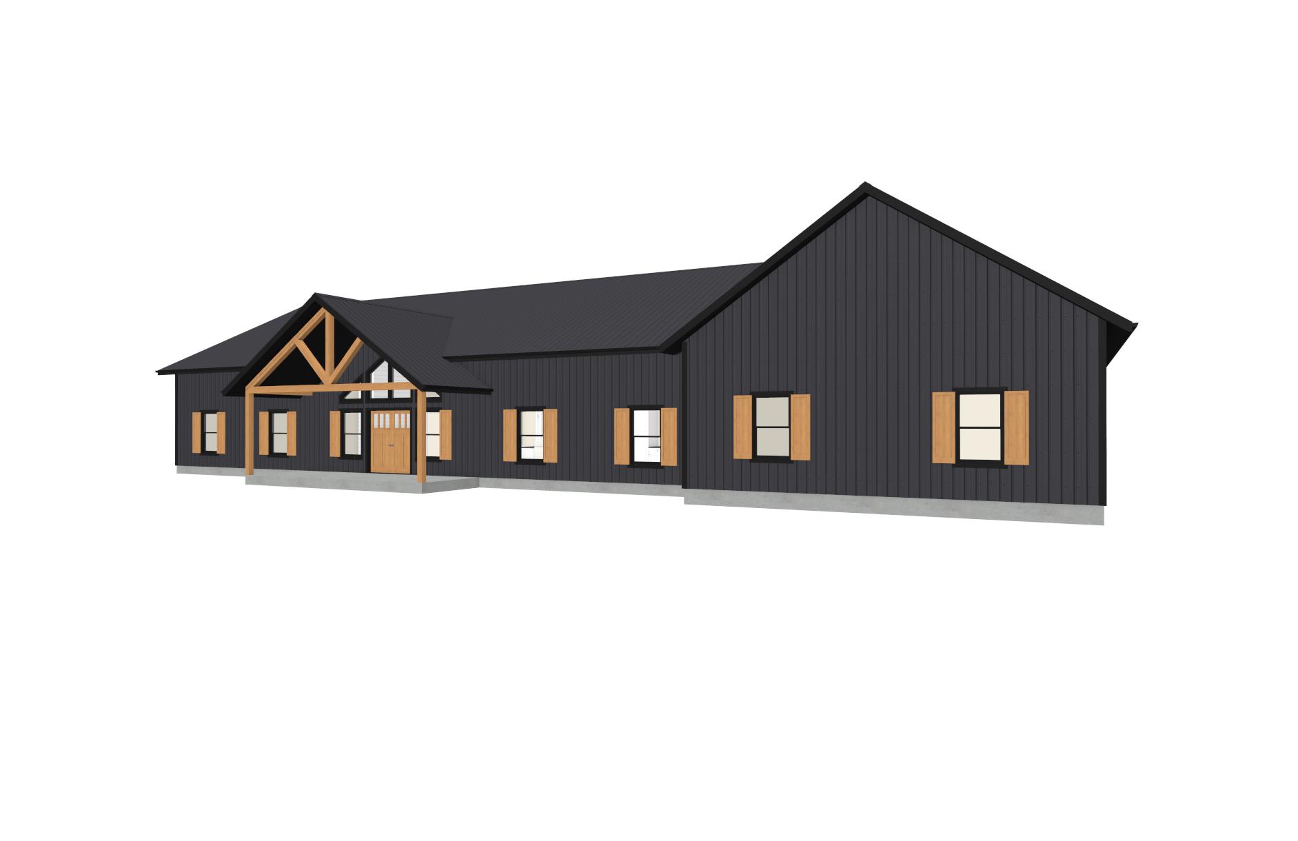 The Titan 5 Barndominium Plan - 4 Bedroom 2.5 Bath 2,871SqFt 