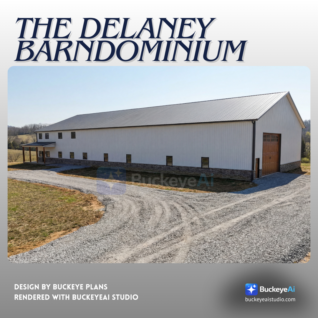 The Delaney: Massive 14,000+ SF Modern Barndominium & Workshop Plan