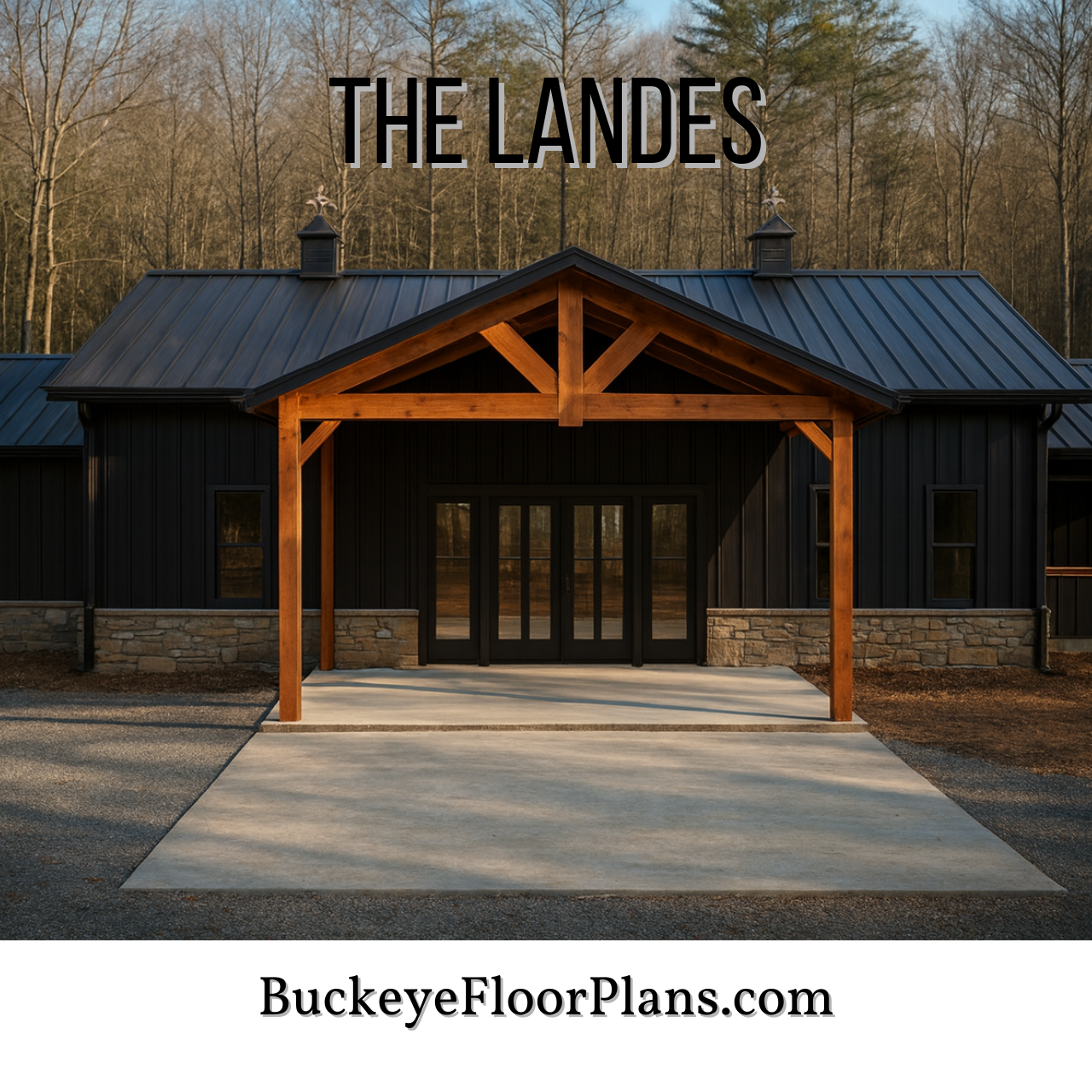 The Landes Barndominium – 3 Bedroom Modern Farmhouse Barndo Plan (1,800 SQ FT)