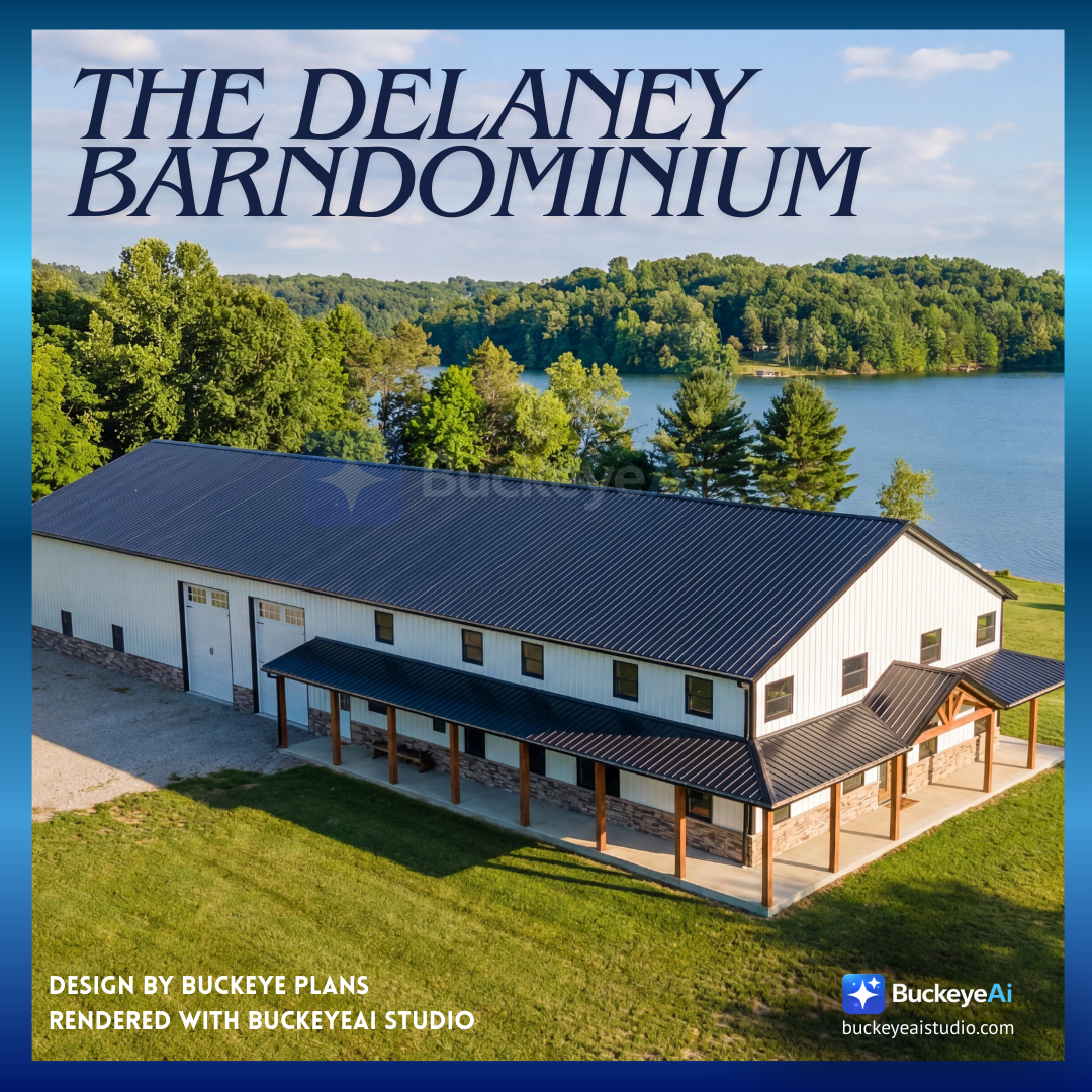 The Delaney: Massive 14,000+ SF Modern Barndominium & Workshop Plan