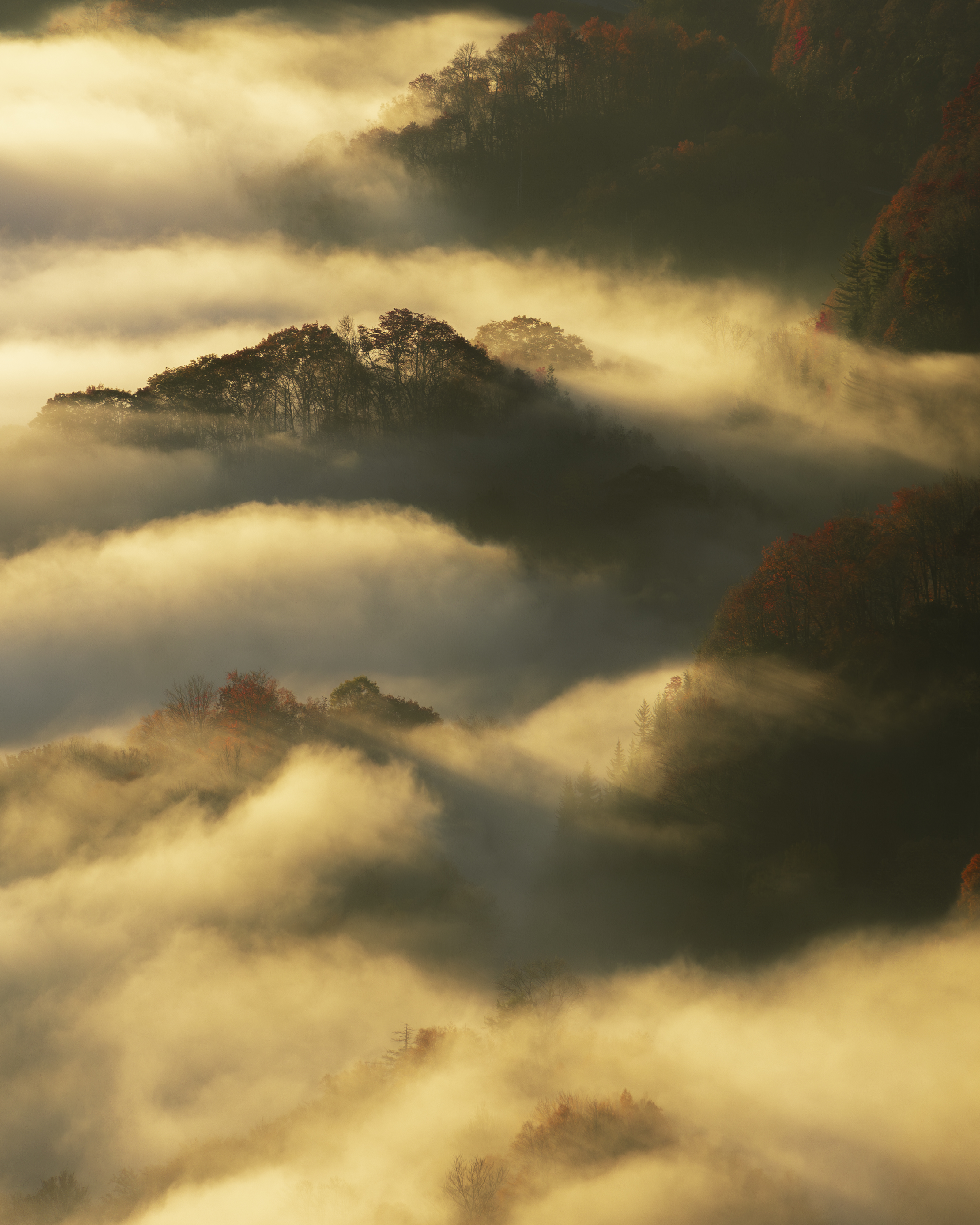 Foggy Mountain Landscape Photo