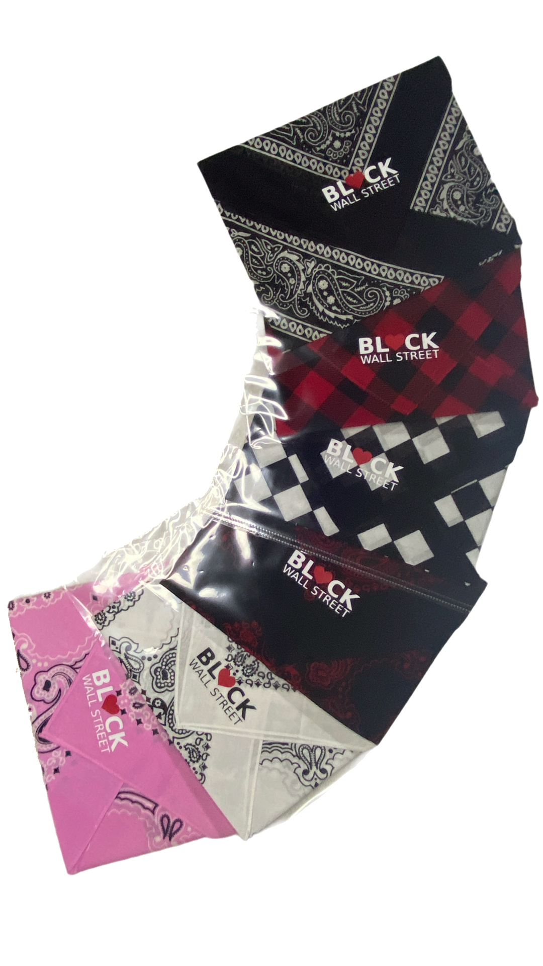 Heart Black Wall Street Bandanna