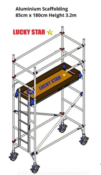 Aluminium Scaffolding Single Width 3.2Mtrs