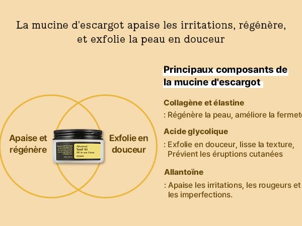 COSRX Crème tout-en-un Advanced snail - à la mucine d'escargot