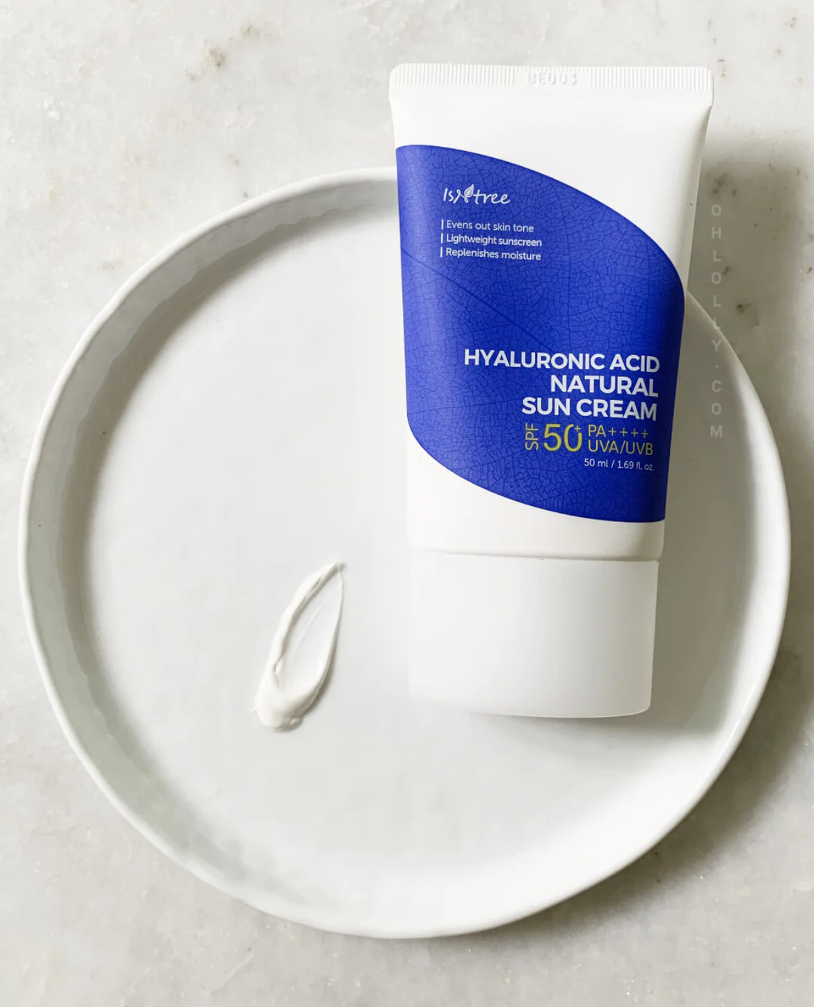 IsNtree - Crème Solaire fini naturel à l'acide hyaluronique SPF 50+