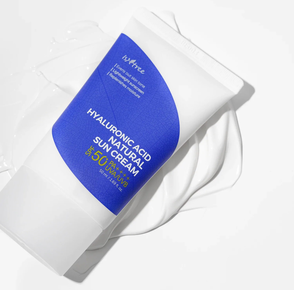 IsNtree - Crème Solaire fini naturel à l'acide hyaluronique SPF 50+