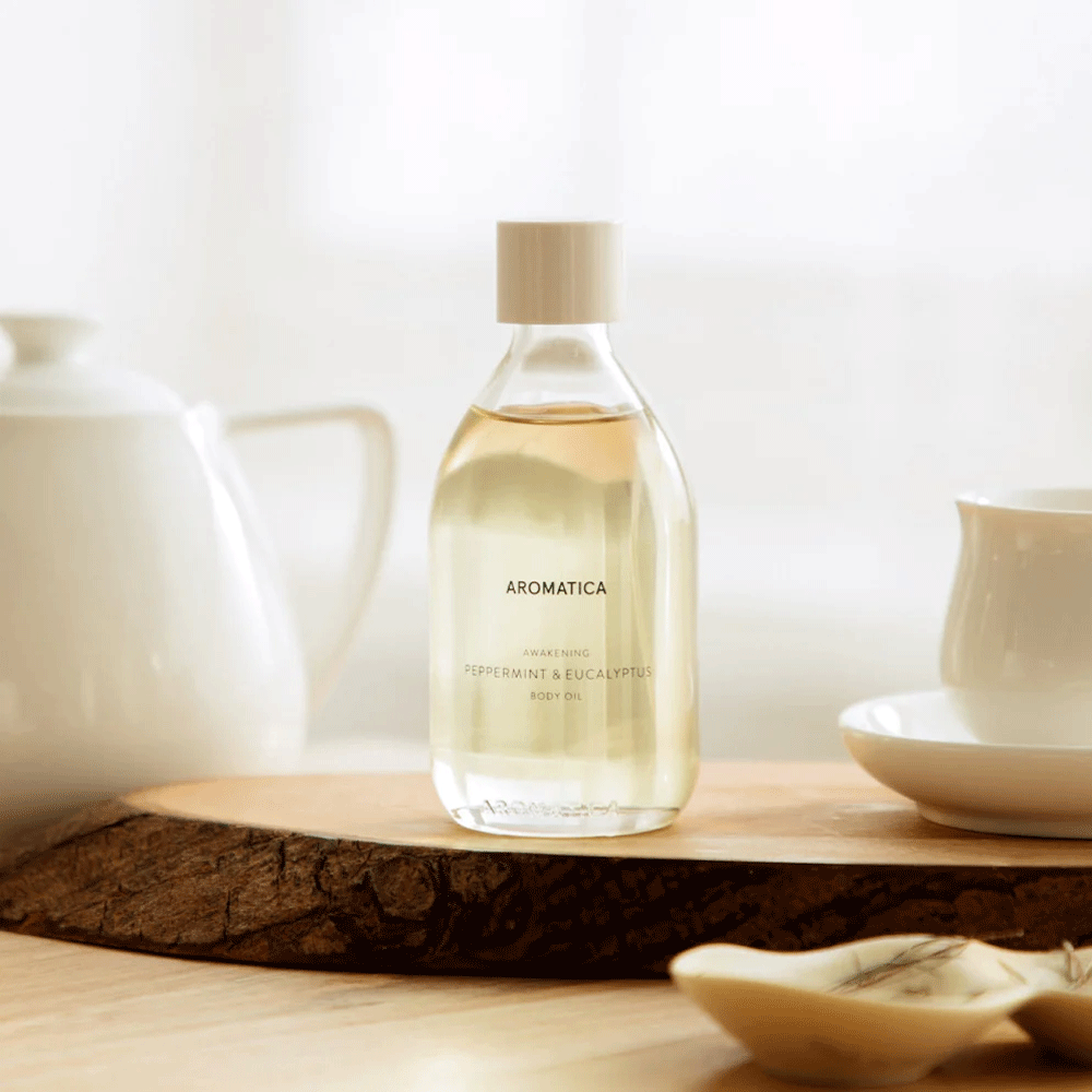 AROMATICA - Huile revitalisante pour le corps à la menthe poivrée et eucalyptus 