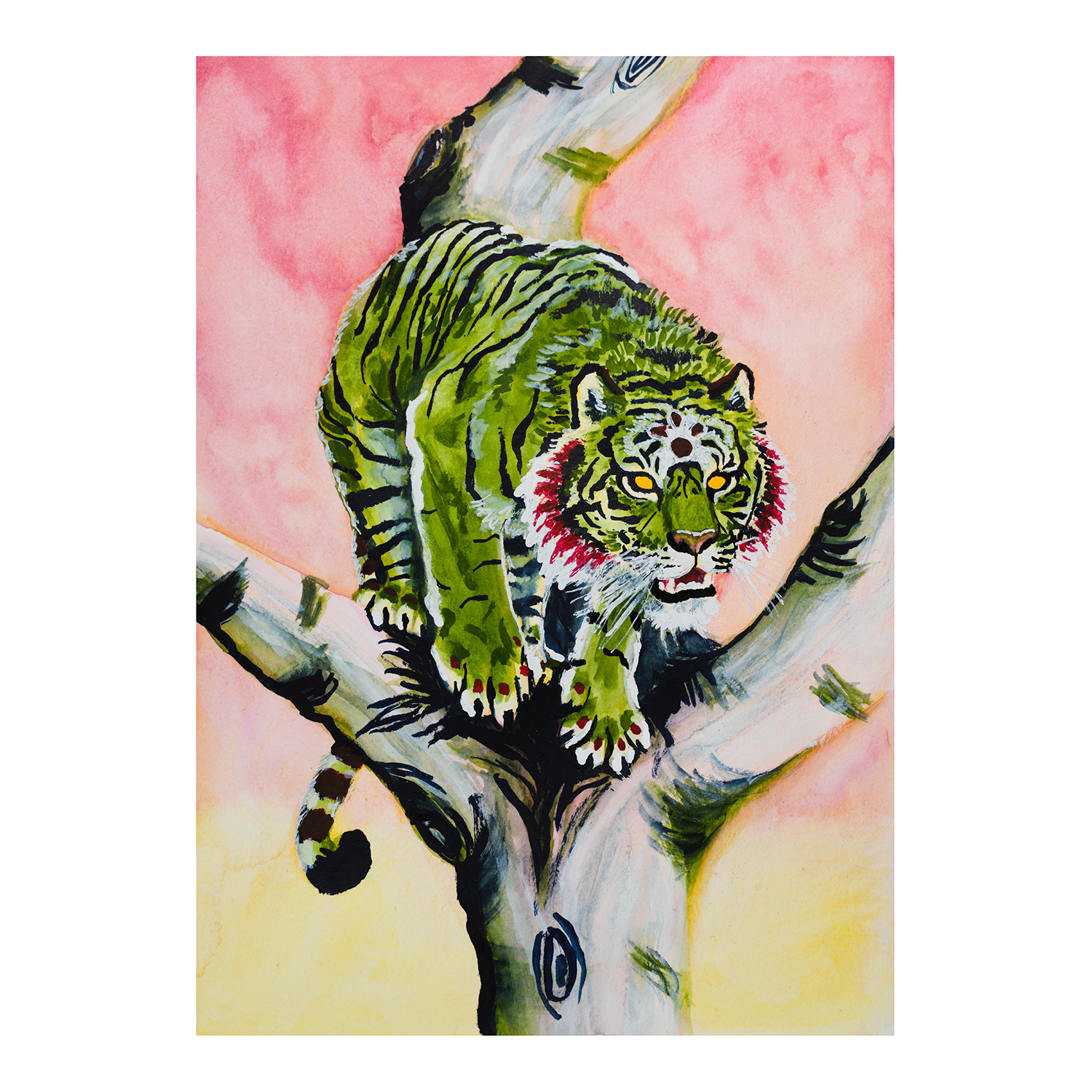Artprint Green Tiger
