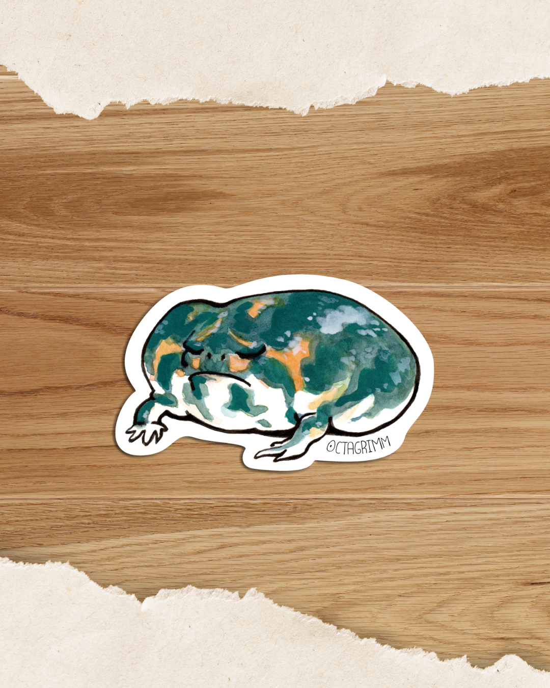 Froschsticker "Blickvermeidigunde"