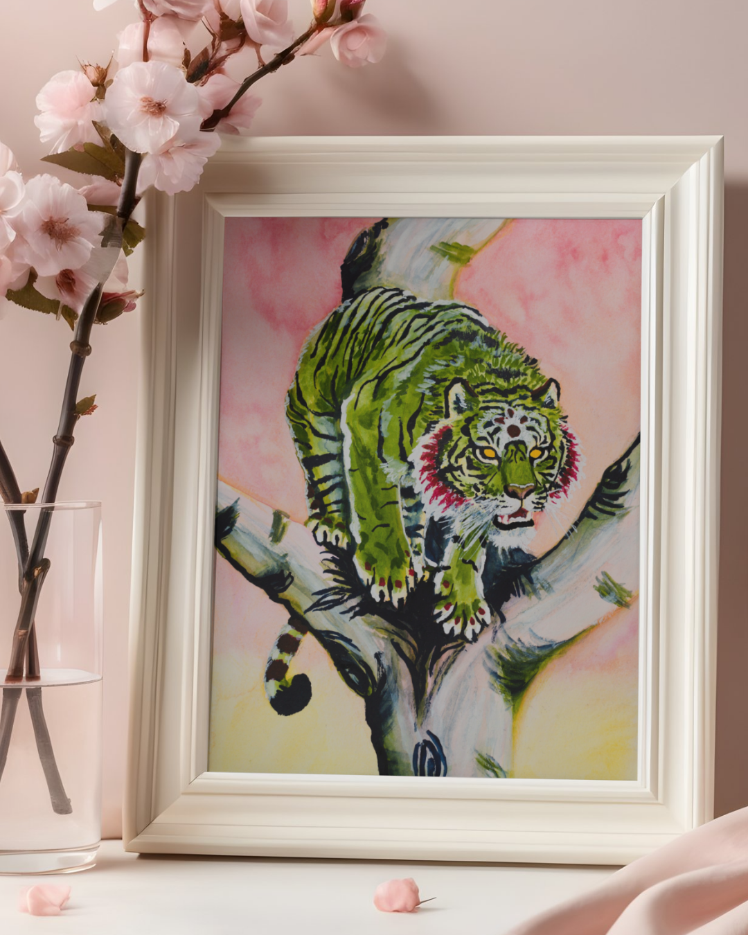 Artprint Green Tiger