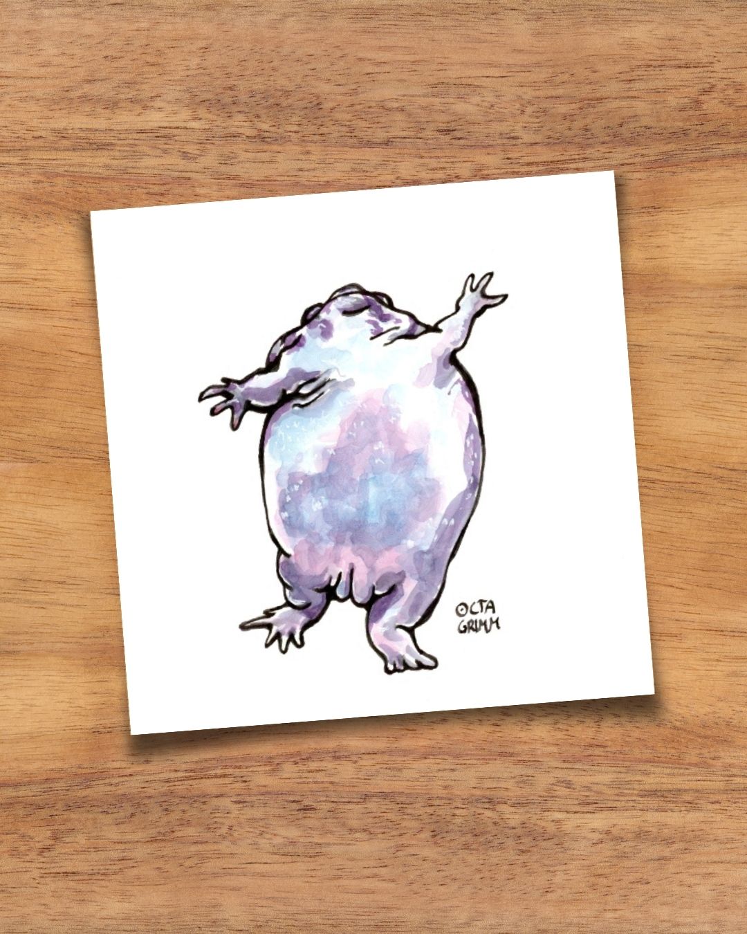 Froschkarte "Lavendelin"