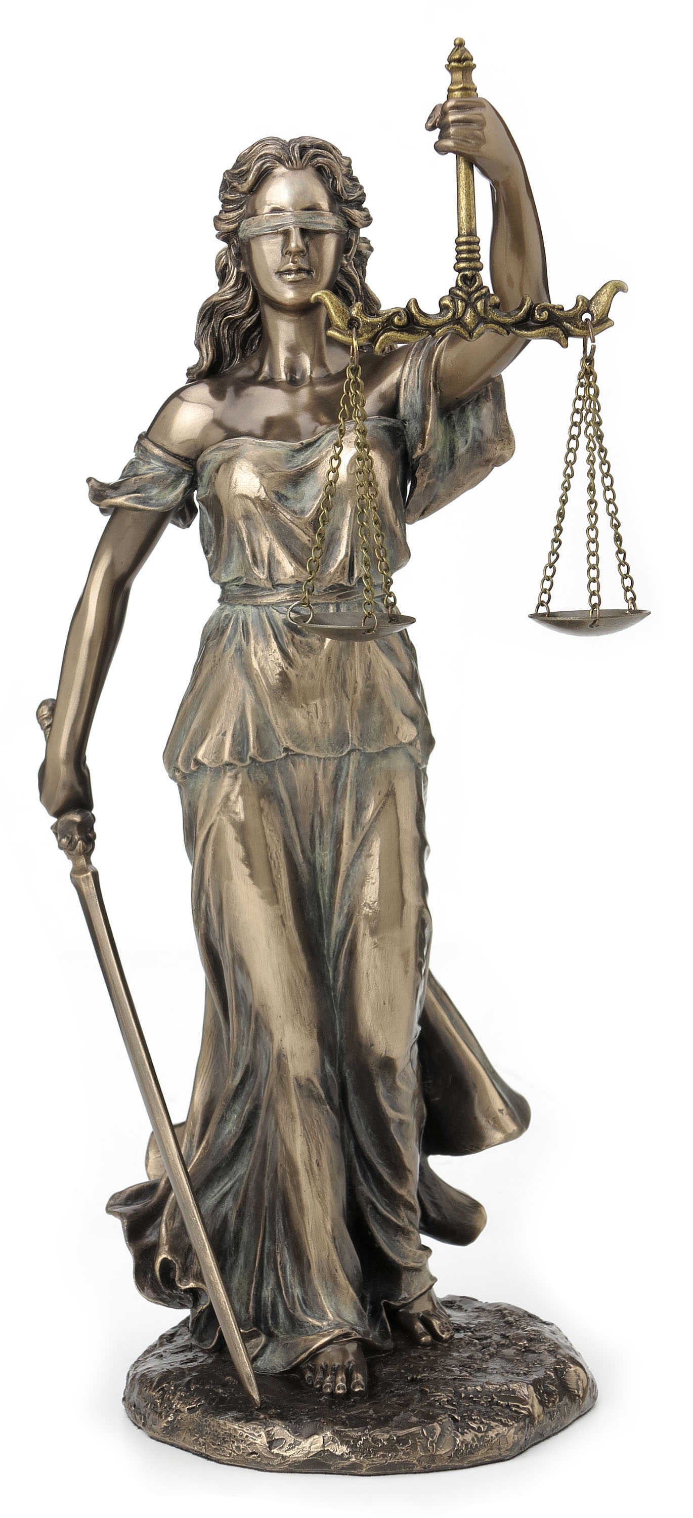 JUSTICE HOLDING SWORD AND SCALE