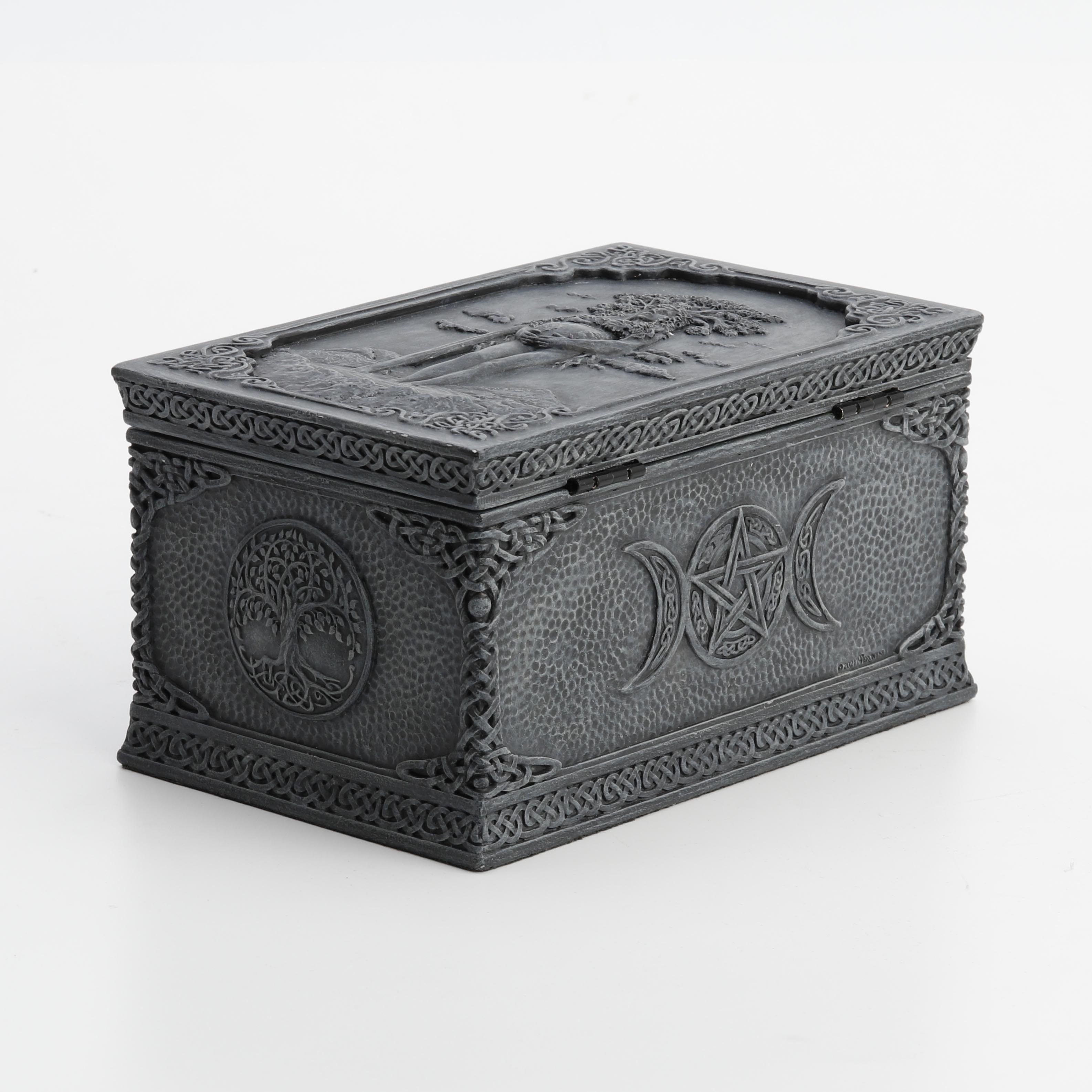 MOTHER EARTH GAIA RECTANGULAR TRINKET BOX