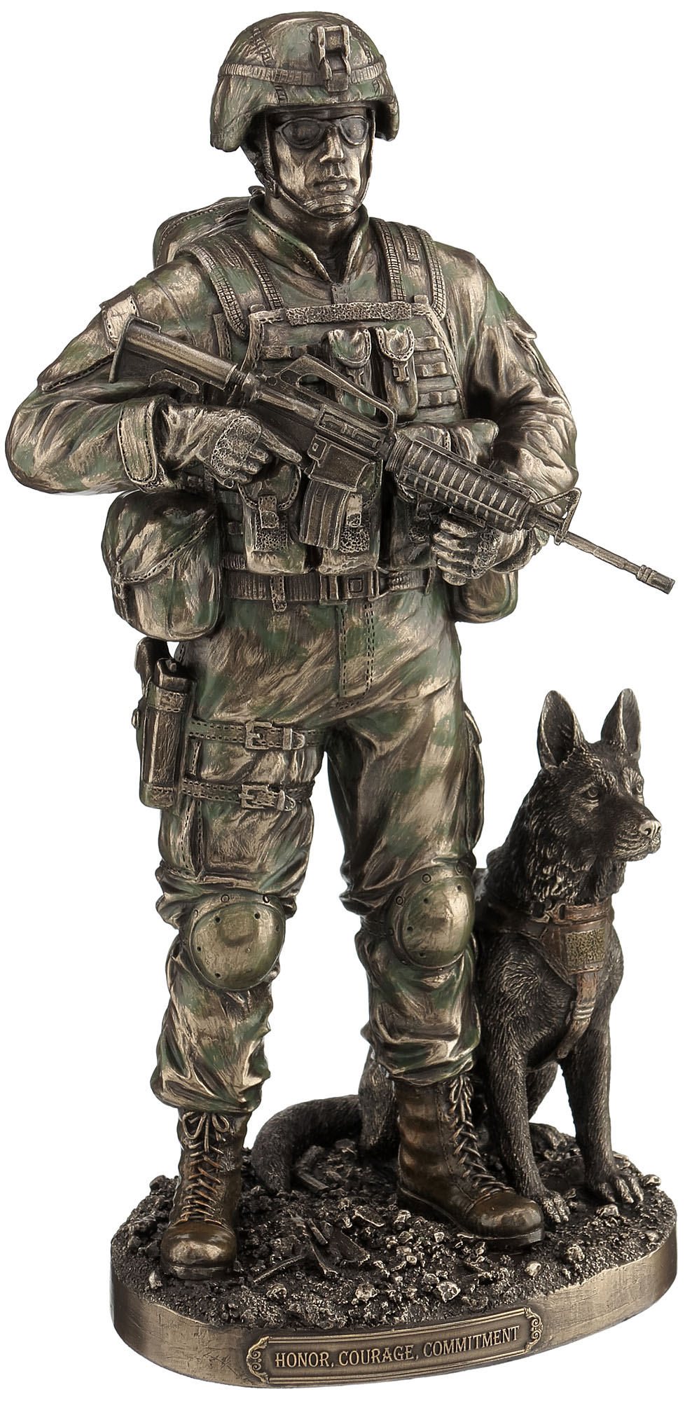 HONOR, COURAGE, COMMITMENT - US ARMY AND DOG