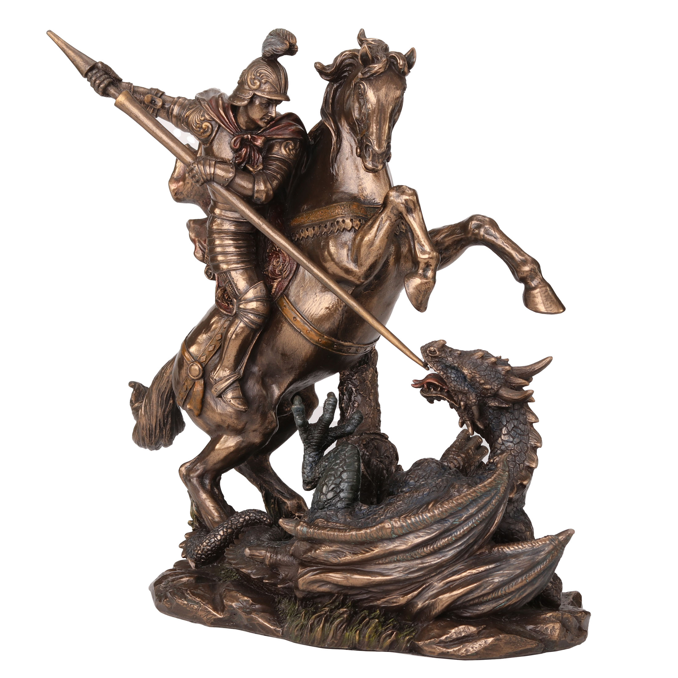 ST. GEORGE ON HORSE SLAYING DRAGON
