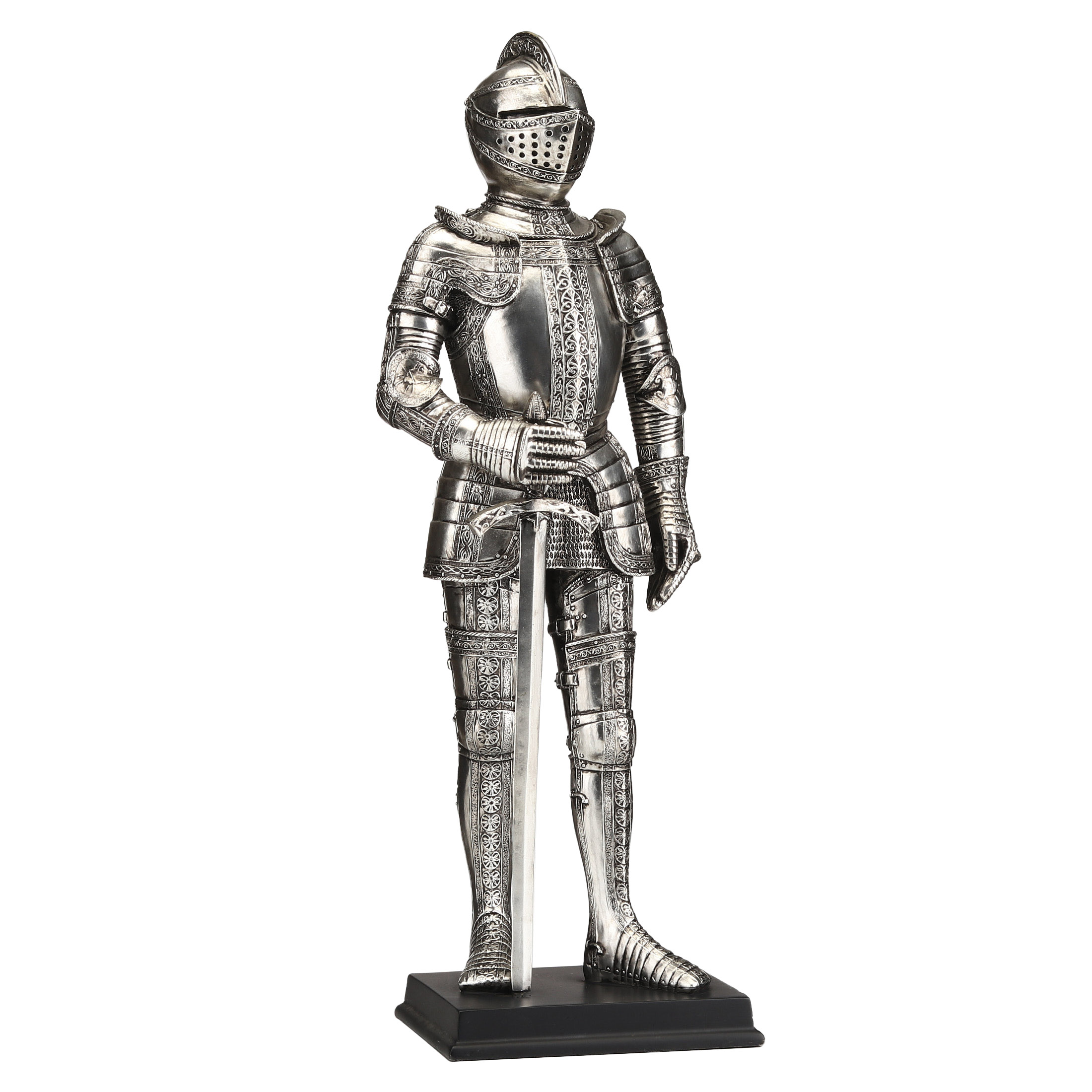MEDIEVAL ARMOR-SWORD IN RIGHT HAND