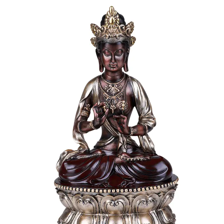 Buddha Meditating On Golden Lotus Throne