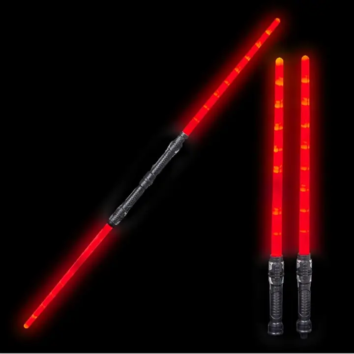 Super Bright Red Light-Up Double Saber For Kids