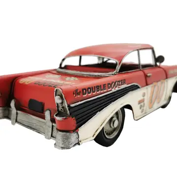 Red Classic Rally Car Metal Model